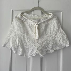 White eyelet skort